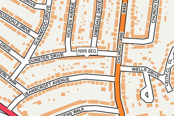 NW9 8EG map - OS OpenMap – Local (Ordnance Survey)