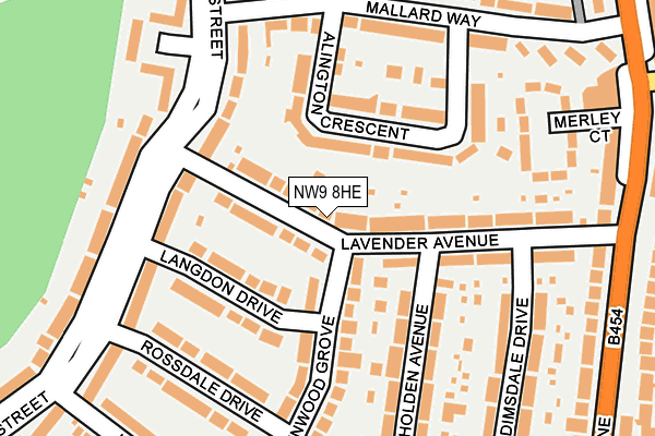 NW9 8HE map - OS OpenMap – Local (Ordnance Survey)