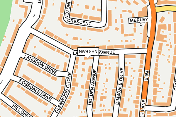 NW9 8HN map - OS OpenMap – Local (Ordnance Survey)