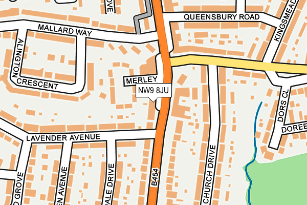 NW9 8JU map - OS OpenMap – Local (Ordnance Survey)
