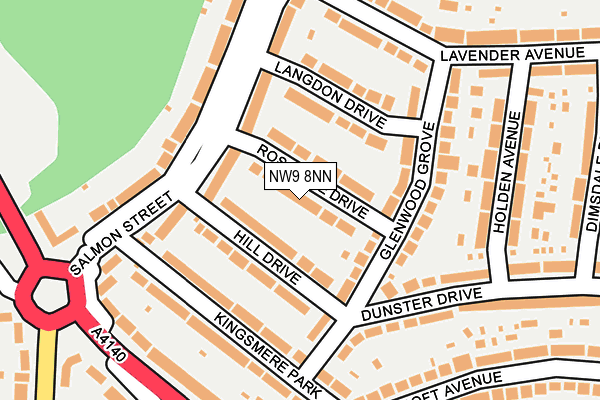 NW9 8NN map - OS OpenMap – Local (Ordnance Survey)