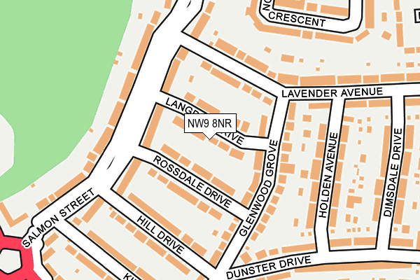 NW9 8NR map - OS OpenMap – Local (Ordnance Survey)