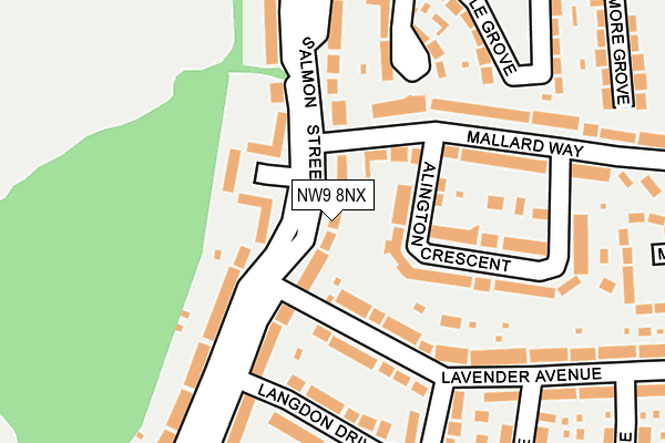 NW9 8NX map - OS OpenMap – Local (Ordnance Survey)