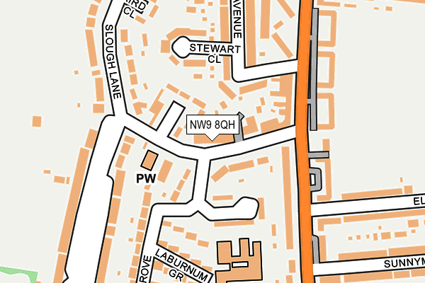 NW9 8QH map - OS OpenMap – Local (Ordnance Survey)