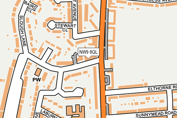NW9 8QL map - OS OpenMap – Local (Ordnance Survey)
