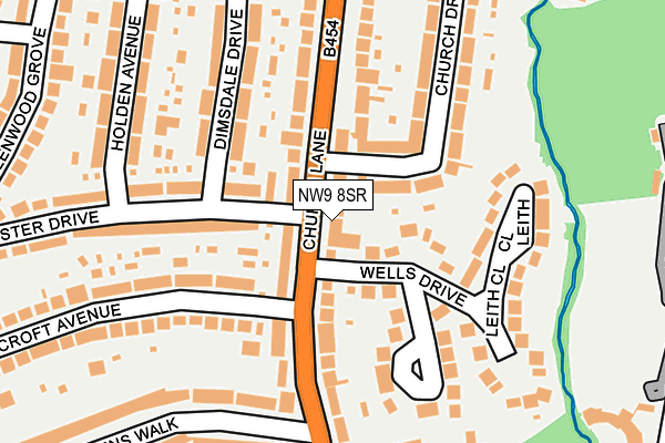 NW9 8SR map - OS OpenMap – Local (Ordnance Survey)