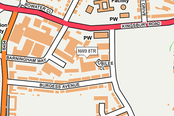 NW9 8TR map - OS OpenMap – Local (Ordnance Survey)