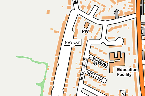 NW9 8XY map - OS OpenMap – Local (Ordnance Survey)