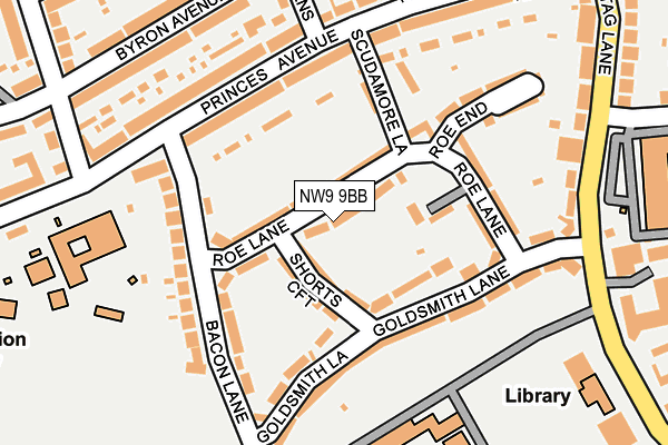 NW9 9BB map - OS OpenMap – Local (Ordnance Survey)
