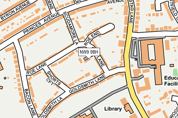 NW9 9BH map - OS OpenMap – Local (Ordnance Survey)