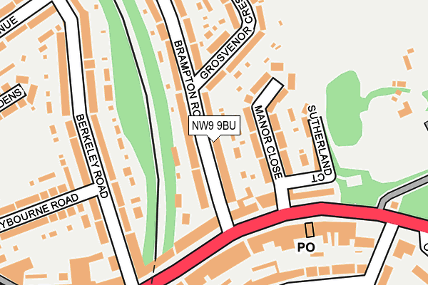 NW9 9BU map - OS OpenMap – Local (Ordnance Survey)