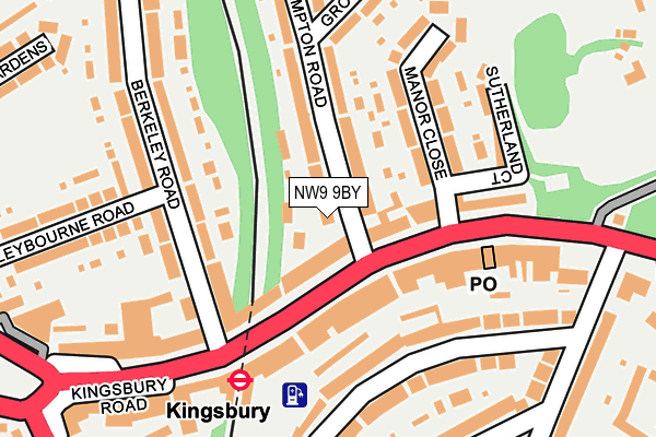 NW9 9BY map - OS OpenMap – Local (Ordnance Survey)