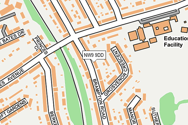 NW9 9DD map - OS OpenMap – Local (Ordnance Survey)