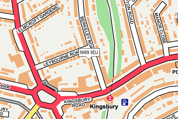 NW9 9DJ map - OS OpenMap – Local (Ordnance Survey)