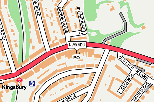 NW9 9DU map - OS OpenMap – Local (Ordnance Survey)
