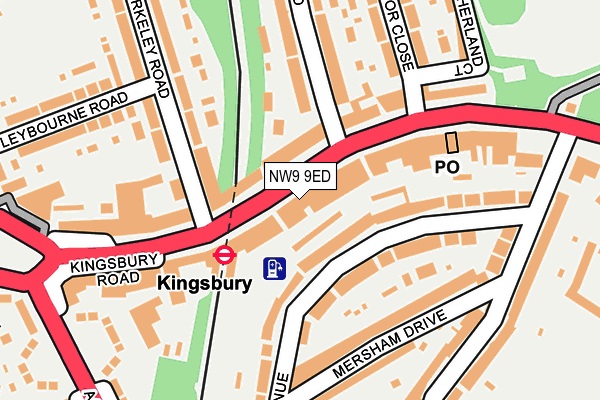 NW9 9ED map - OS OpenMap – Local (Ordnance Survey)
