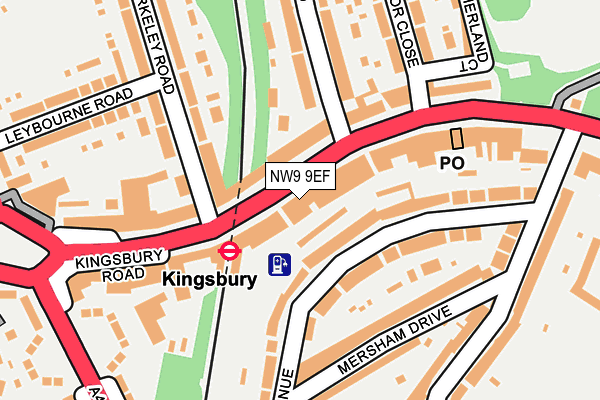 NW9 9EF map - OS OpenMap – Local (Ordnance Survey)