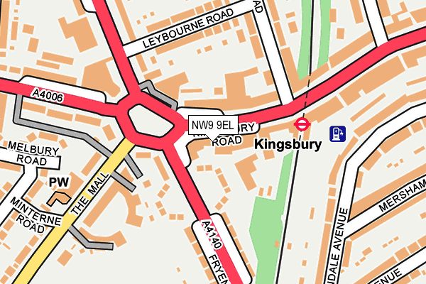 NW9 9EL map - OS OpenMap – Local (Ordnance Survey)