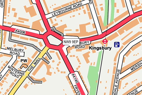 NW9 9EP map - OS OpenMap – Local (Ordnance Survey)