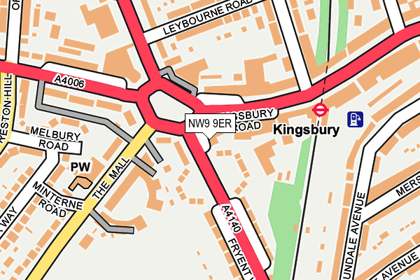 NW9 9ER map - OS OpenMap – Local (Ordnance Survey)