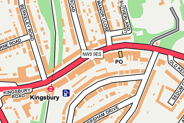 NW9 9ES map - OS OpenMap – Local (Ordnance Survey)