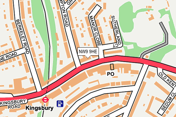 NW9 9HE map - OS OpenMap – Local (Ordnance Survey)