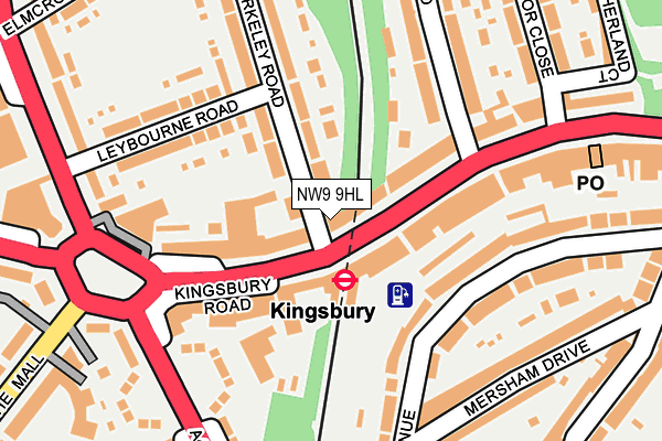 NW9 9HL map - OS OpenMap – Local (Ordnance Survey)