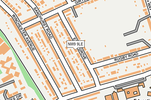 NW9 9LE map - OS OpenMap – Local (Ordnance Survey)