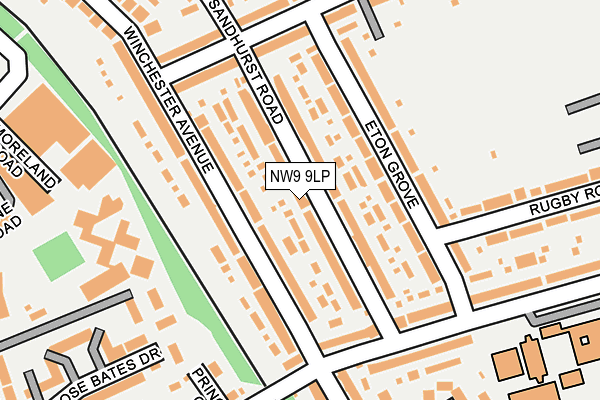 NW9 9LP map - OS OpenMap – Local (Ordnance Survey)