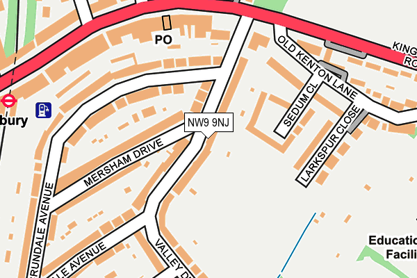 NW9 9NJ map - OS OpenMap – Local (Ordnance Survey)
