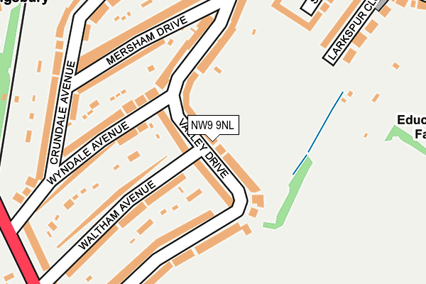 NW9 9NL map - OS OpenMap – Local (Ordnance Survey)
