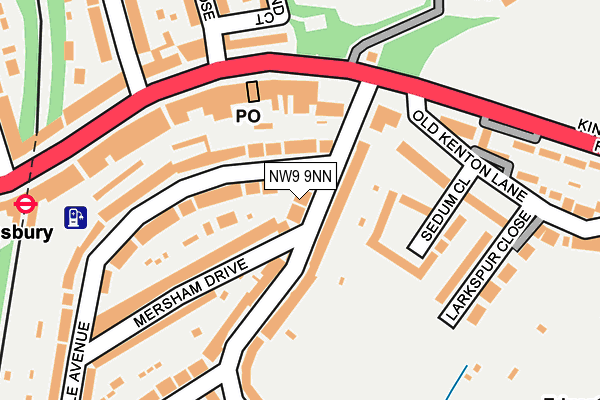 NW9 9NN map - OS OpenMap – Local (Ordnance Survey)