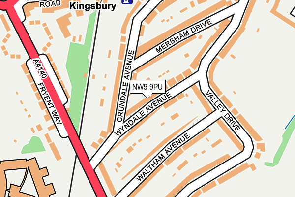 NW9 9PU map - OS OpenMap – Local (Ordnance Survey)
