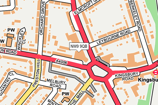 NW9 9QB map - OS OpenMap – Local (Ordnance Survey)