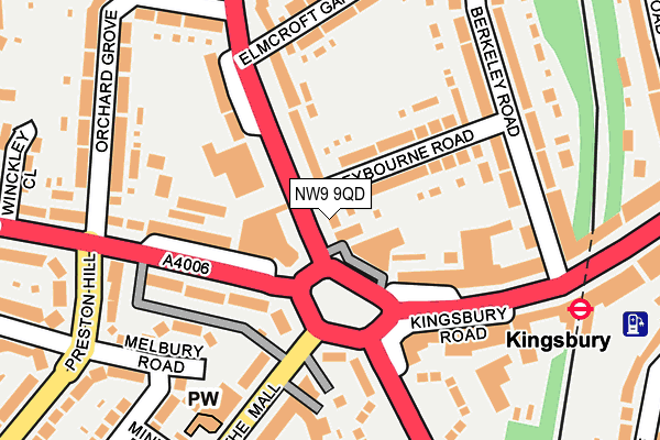 NW9 9QD map - OS OpenMap – Local (Ordnance Survey)