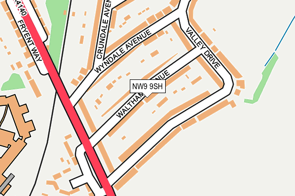NW9 9SH map - OS OpenMap – Local (Ordnance Survey)