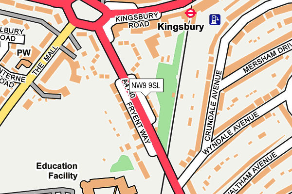 NW9 9SL map - OS OpenMap – Local (Ordnance Survey)