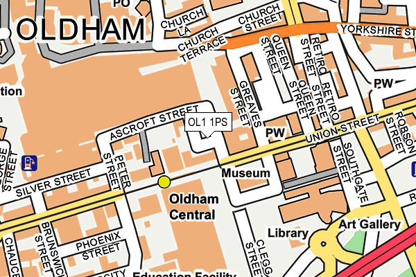 OL1 1PS map - OS OpenMap – Local (Ordnance Survey)