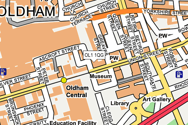 OL1 1QG map - OS OpenMap – Local (Ordnance Survey)