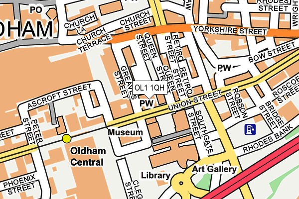OL1 1QH map - OS OpenMap – Local (Ordnance Survey)