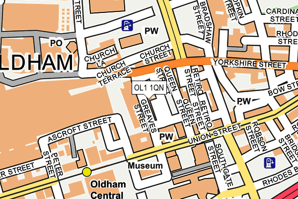 OL1 1QN map - OS OpenMap – Local (Ordnance Survey)