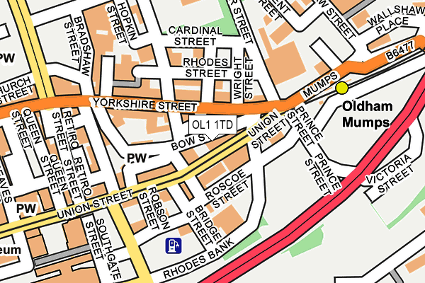 Map of OBELIUS FITNESS LTD at local scale