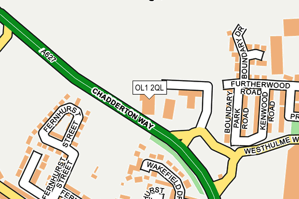 OL1 2QL map - OS OpenMap – Local (Ordnance Survey)