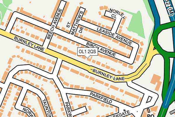 OL1 2QS map - OS OpenMap – Local (Ordnance Survey)