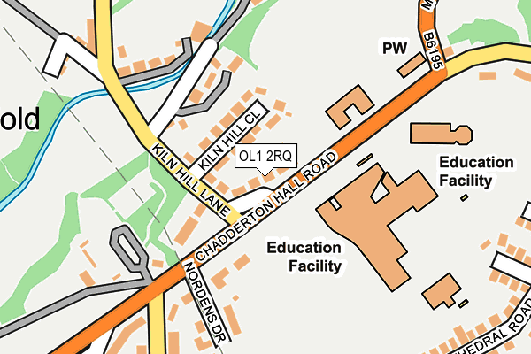 OL1 2RQ map - OS OpenMap – Local (Ordnance Survey)