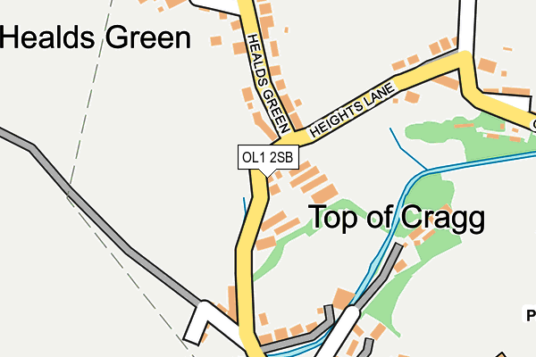 OL1 2SB map - OS OpenMap – Local (Ordnance Survey)