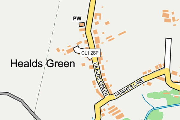 OL1 2SP map - OS OpenMap – Local (Ordnance Survey)