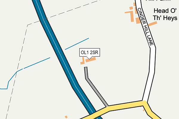 OL1 2SR map - OS OpenMap – Local (Ordnance Survey)