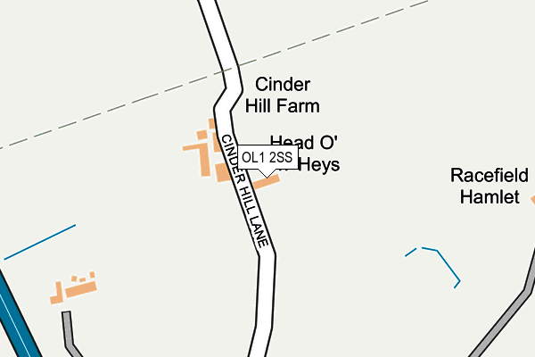 OL1 2SS map - OS OpenMap – Local (Ordnance Survey)