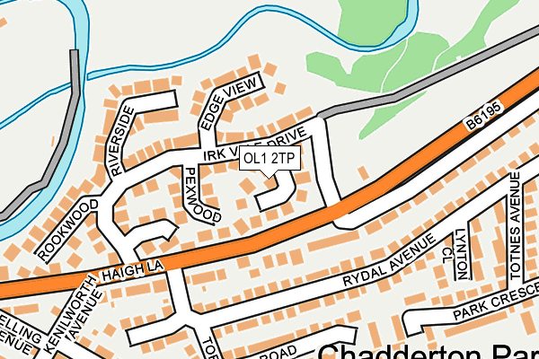 OL1 2TP map - OS OpenMap – Local (Ordnance Survey)